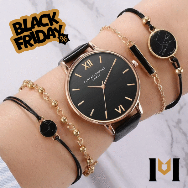 Relógio Feminino Fantatic Style Luxo (Grátis 4 Pulseiras)