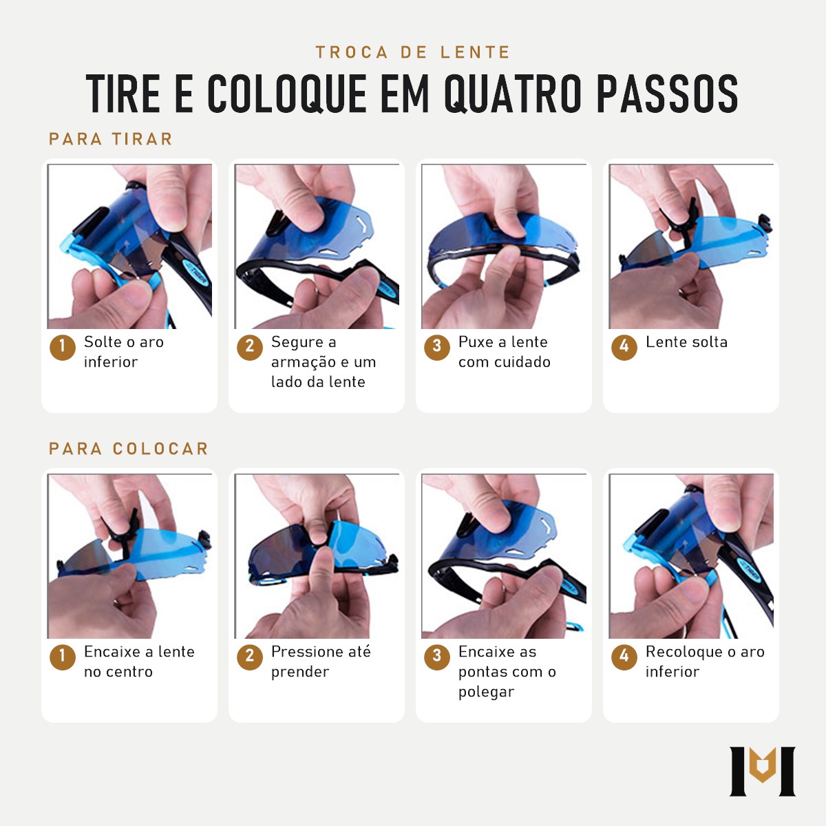Como tirar e colocar a lente do Expedição em quatro passos