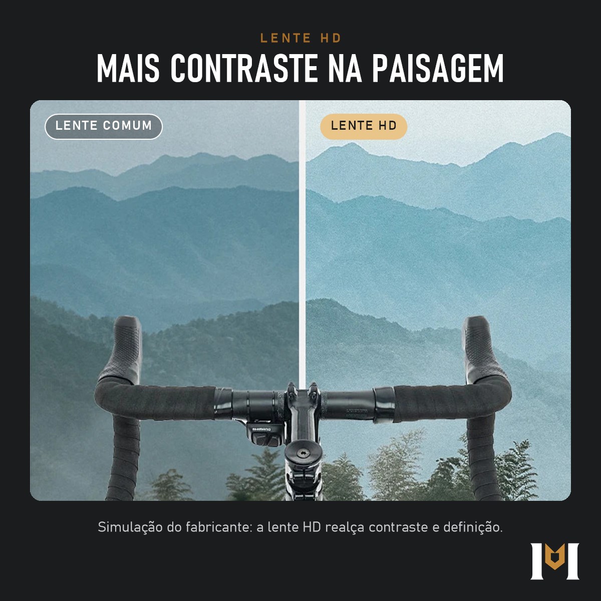 Comparação entre lente comum e lente HD do Horizonte HD